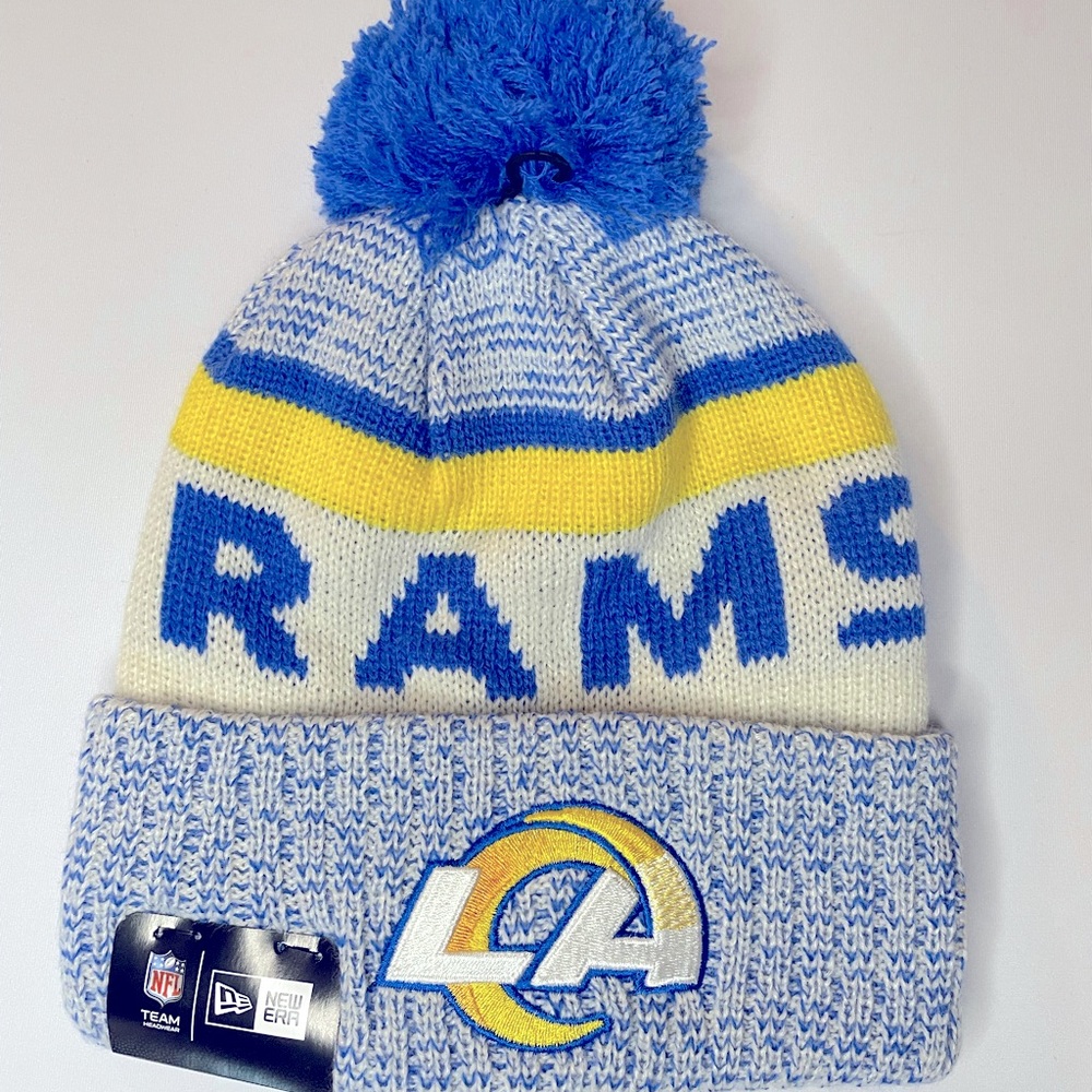 NFL LA Rams Beanie One Size fits All New Logo knitted cap comfortable team gear